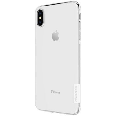 Apple iPhone Xs Max Nillkin Nature plonas skaidrus (permatomas) silikoninis TPU bespalvis dėklas / Priedai.lt