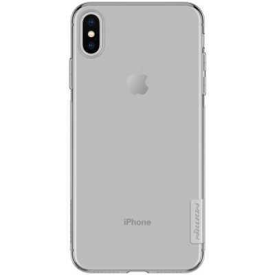 Apple iPhone Xs Max Nillkin Nature pelēks (caurspīdīgs) silikona planākais apvalks / Vacins.lv