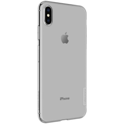 Apple iPhone Xs Max Nillkin Nature pelēks (caurspīdīgs) silikona planākais apvalks / Vacins.lv