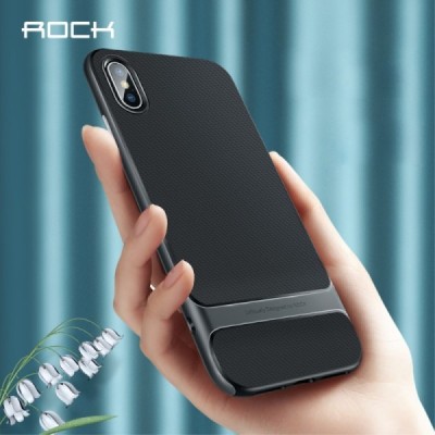 „Rock“ Royce pastiprinātas aizsardzības melns Apple iPhone Xs Max apvalks / Vacins.lv
