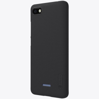 Xiaomi Redmi 6A Nillkin Frosted Shield melns plastmasas apvalks / vacins.lv