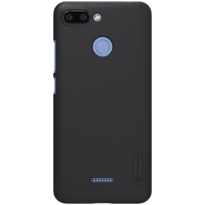 Xiaomi Redmi 6 Nillkin Frosted Shield melns plastmasas apvalks / vacins.lv