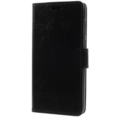 Huawei Y5 2018 (Honor 7S) atvēramais ādas melns maciņš, grāmata (maks) / Vacins.lv