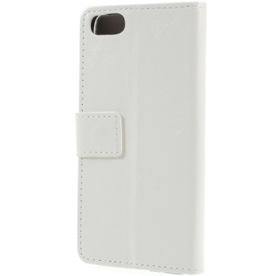 Huawei Y5 2018 (Honor 7S) atvēramais ādas balts maciņš, grāmata (maks) / Vacins.lv