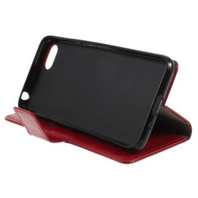 Huawei Y5 2018 (Honor 7S) atvēramais ādas sarkans maciņš, grāmata (maks) / Vacins.lv