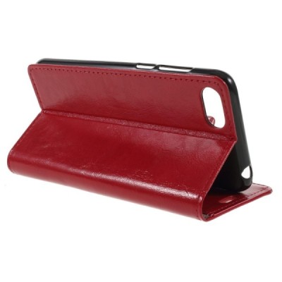 Huawei Y5 2018 (Honor 7S) atvēramais ādas sarkans maciņš, grāmata (maks) / Vacins.lv