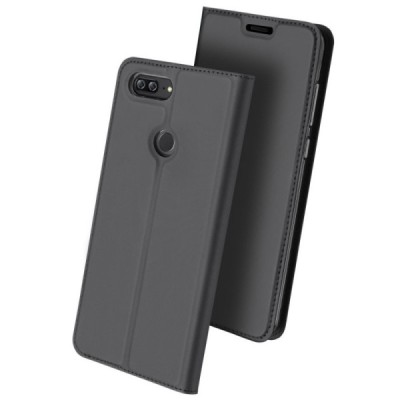 „Dux Ducis“ Skin serijos Huawei Honor 9 Lite juodas odinis atverčiamas dėklas / Priedai.lt