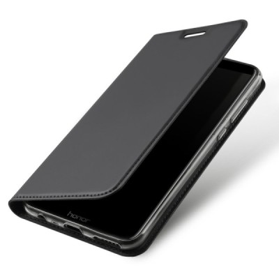 „Dux Ducis“ Skin serijos Huawei Honor 9 Lite juodas odinis atverčiamas dėklas / Priedai.lt