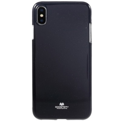 Apple iPhone Xs Max Mercury juodas kieto silikono TPU dėklas - nugarėlė / Priedai.lt
