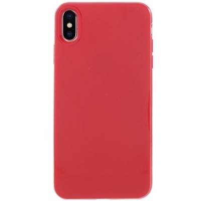 Apple iPhone Xs Max cieta silikona (TPU) sarkans apvalks / vacins.lv