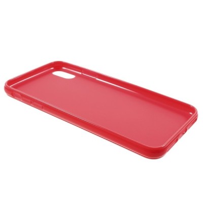 Apple iPhone Xs Max cieta silikona (TPU) sarkans apvalks / vacins.lv