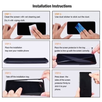 Samsung Galaxy S9 (G960) „Mocolo“ 9H Tempered Glass sustiprintos apsaugos juodas pilnai dengiantis apsauginis ekrano stiklas 0,2