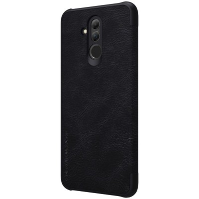 Prabangus „Nillkin“ Qin serijos juodas odinis atverčiamas Huawei Mate 20 Lite dėklas - knygutė / Priedai.lt
