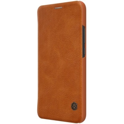 Greznais „Nillkin“ Qin sērijas ādas atvērams brūns Huawei Mate 20 Lite maciņš / Vacins.lv