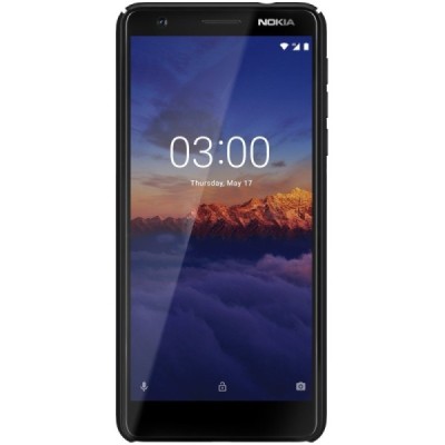 Nokia 3.1 (2018) Nillkin Frosted Shield melns plastmasas apvalks / vacins.lv