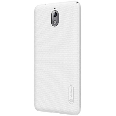 Nokia 3.1 (2018) Nillkin Frosted Shield balts plastmasas apvalks + ekrāna aizsargplēve / Vacins.lv