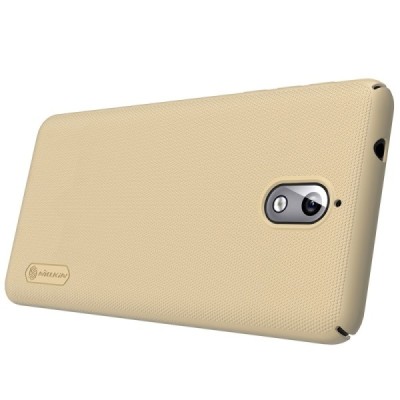 Nokia 3.1 (2018) Nillkin Frosted Shield zelta plastmasas apvalks + ekrāna aizsargplēve / Vacins.lv