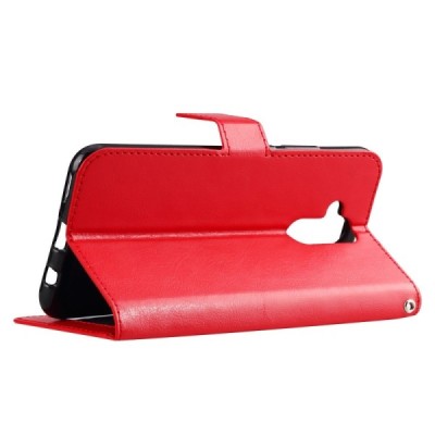 Huawei Mate 20 Lite atvēramais ādas sarkans maciņš (maks) / Vacins.lv