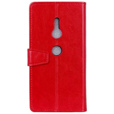 Sony Xperia XZ3 atvēramais ādas sarkans maciņš (maks) / Vacins.lv