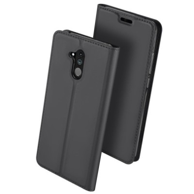 Huawei Mate 20 Lite „Dux Ducis“ Skin sērijas melns ādas atvērams maciņš / Vacins.lv