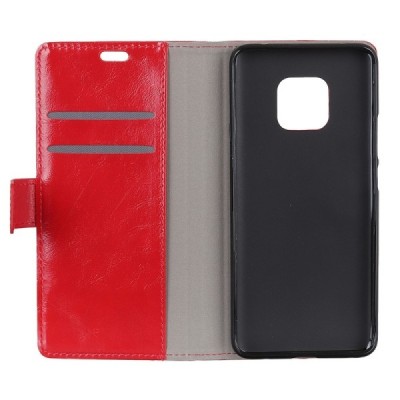 Huawei Mate 20 Pro atvēramais ādas sarkans maciņš (maks) / Vacins.lv