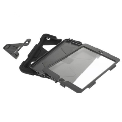 Apple iPad Mini 1 / 2 / 3 / 4 pastiprinātas aizsardzības melns apvalks | Vacins.lv