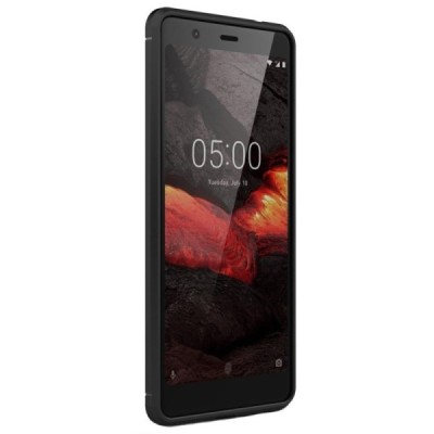 Nokia 5.1 (2018) „Carbon“ cieta silikona (TPU) melns apvalks / vacins.lv
