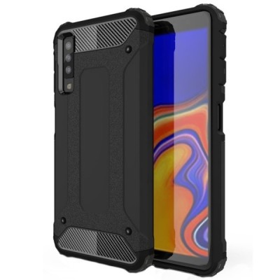 Pastiprinātas aizsardzības melns Samsung Galaxy A7 (2018) apvalks / Vacins.lv