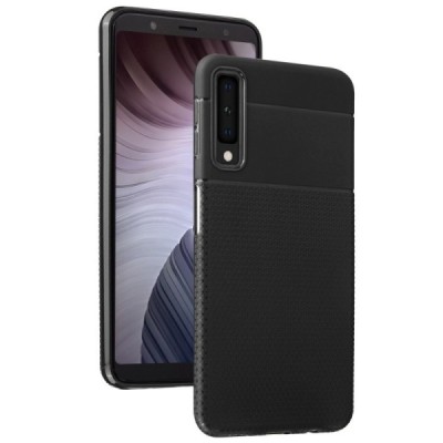 Samsung Galaxy A7 (2018) „Pattern“ kieto silikono TPU juodas dėklas - nugarėlė / Priedai.lt