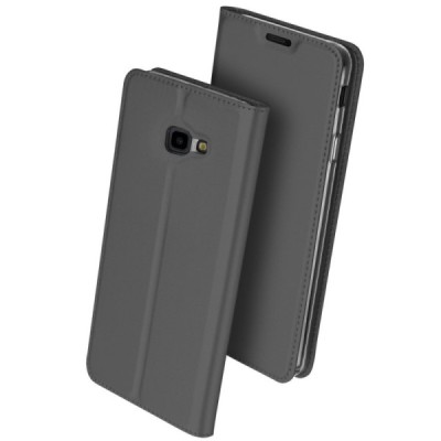 Samsung Galaxy J4+ „Dux Ducis“ Skin sērijas melns ādas atvērams maciņš / Vacins.lv