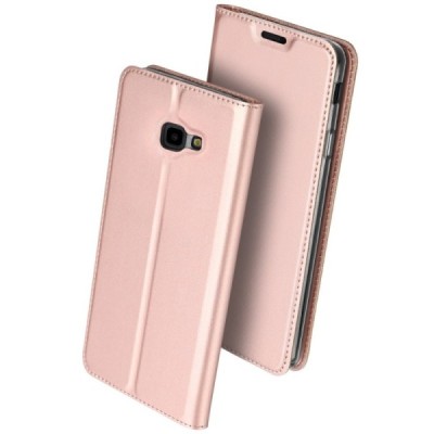Samsung Galaxy J4+ „Dux Ducis“ Skin sērijas rozs ādas atvērams maciņš / Vacins.lv