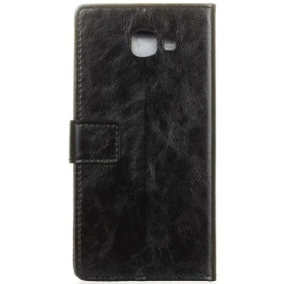 Samsung Galaxy J4+ atverčiamas juodas odinis dėklas - piniginė / Priedai.lt