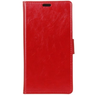 Samsung Galaxy J4+ atvēramais ādas sarkans maciņš (maks) / Vacins.lv