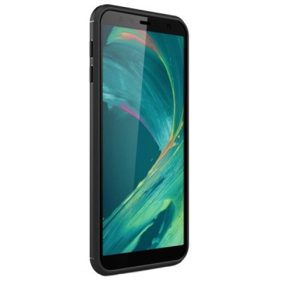 Samsung Galaxy J4+ „Carbon“ cieta silikona (TPU) melns apvalks / vacins.lv