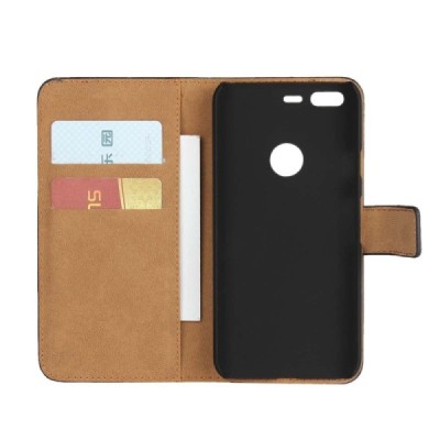 Google Pixel atvēramais ādas melns Casual maciņš (maks) / Vacins.lv