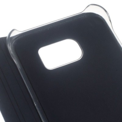 Samsung Galaxy S7 (G930) tamsiai mėlynas odinis atverčiamas dėklas su langeliu / Priedai.lt