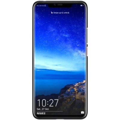 Huawei Mate 20 Pro Nillkin Frosted Shield melns plastmasas apvalks / vacins.lv