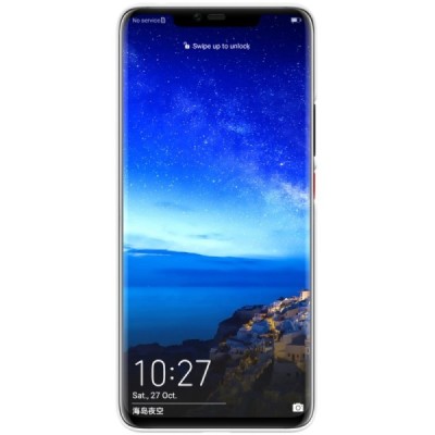 Huawei Mate 20 Pro Nillkin Frosted Shield baltas plastikinis dėklas / Priedai.lt