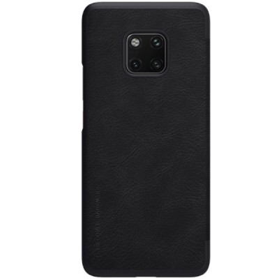 Prabangus „Nillkin“ Qin serijos juodas odinis atverčiamas Huawei Mate 20 Pro dėklas / Priedai.lt