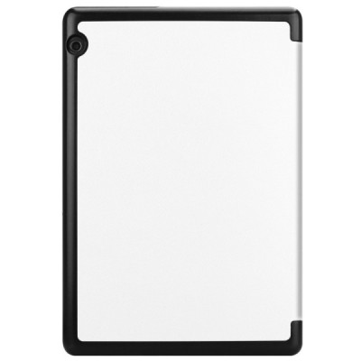 Huawei MediaPad T5 10 atvēramais balts maciņš / Vacins.lv