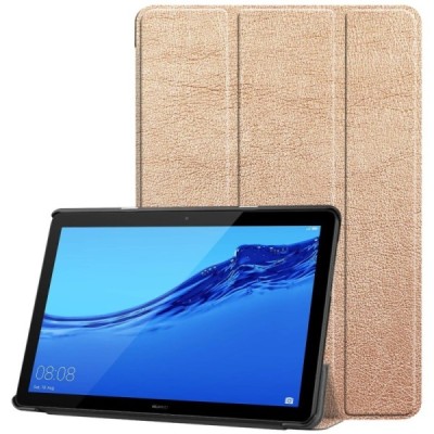 Huawei MediaPad T5 10 atvēramais zelta maciņš / Vacins.lv
