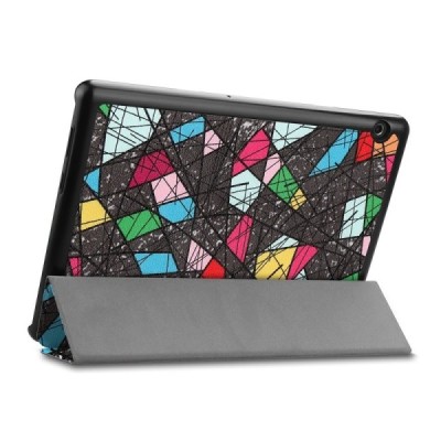 Huawei MediaPad T5 10 atvēramais krāsains maciņš / Vacins.lv