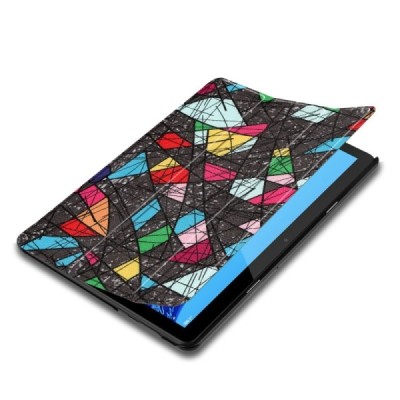 Huawei MediaPad T5 10 atvēramais krāsains maciņš / Vacins.lv