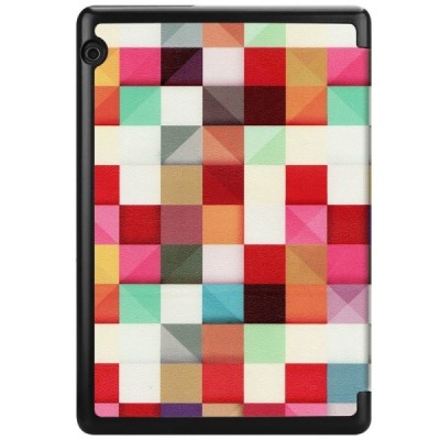 Huawei MediaPad T5 10 atverčiamas spalvotas „Cubes“ dėklas - knygutė / Priedai.lt