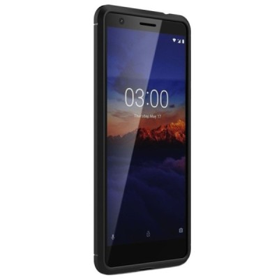 Nokia 3.1 (2018)„Carbon“ kieto silikono TPU juodas dėklas - nugarėlė / Priedai.lt