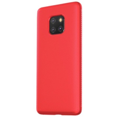 Huawei Mate 20 Pro „Lenuo“ kieto silikono TPU raudonas dėklas - nugarėlė / Priedai.lt