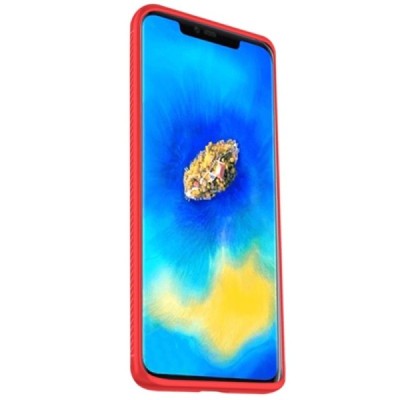 Huawei Mate 20 Pro „Lenuo“ kieto silikono TPU raudonas dėklas - nugarėlė / Priedai.lt