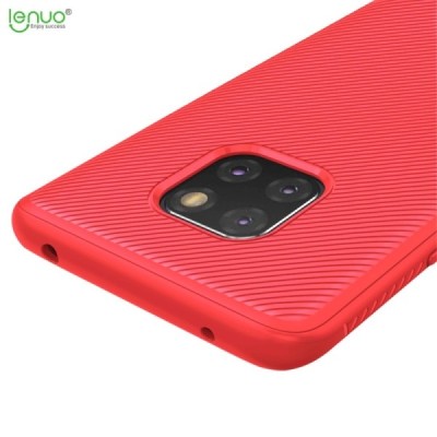Huawei Mate 20 Pro „Lenuo“ kieto silikono TPU raudonas dėklas - nugarėlė / Priedai.lt