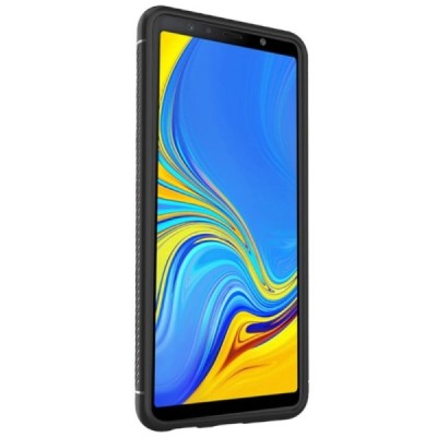 Samsung Galaxy A7 (2018) „Lenuo“ kieto silikono TPU juodas dėklas - nugarėlė / Priedai.lt