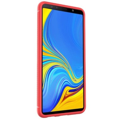 Samsung Galaxy A7 (2018) „Lenuo“ cieta silikona (TPU) sarkans apvalks / vacins.lv